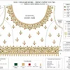 Front Paper Tracing Design for Emerald Green Bridal Aari Blouse