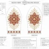 Kerala Kolam sleeve embroidery design with floral Aari work, zari and stone embellishments paper tracing