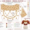 Back Paper Tracing Design for Bridal Aari Blouse with Scalloped Open Back