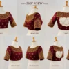 360 Degree Maroon Bridal Aari Blouse Design with Premium Maggam Work