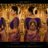 360 Degree View of Royal Blue Murugan Bridal Aari Blouse Design with Temple Embroidery