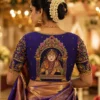 Murugan Temple Aari Blouse Back Design featuring Lord Murugan Embroidery with Bridal Maggam Work