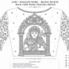 Murugan Temple Aari Blouse Back Design featuring Lord Murugan Embroidery with Bridal Maggam Work paper tracing