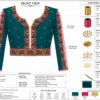 Front Paper Tracing Pattern for Bridal Aari Blouse Embroidery