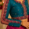 Heavy Floral Aari Embroidery Sleeve Design with Stones and Beads