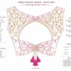 Back Paper Tracing Pattern for Pearl Keyhole Bridal Aari Blouse Design