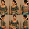 360 degree view of Royal Bridal Aari Blouse with handcrafted embroidery