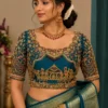 Royal Bridal Aari Blouse Design front view with luxury Maggam Work embroidery