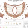 Back Neck Leaf Keyhole Aari Design Paper Tracing Pattern for Bridal Blouse