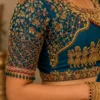 Designer bridal sleeve Aari embroidery with floral vine Maggam Work