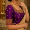 Designer Sleeve Aari Embroidery with Stone Work and Bead Tassels
