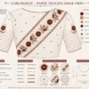 Back Paper Tracing Pattern for Luxury Bridal Aari Blouse Design