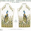 2 in 1 Invisible Aari Jacket with emerald green royal peacock embroidery on transparent organza for South Indian bridal blouse custom tailoring sleeve tracing