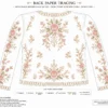 Premium 2 in 1 Invisible Aari Jacket with ivory transparent organza and handcrafted rose floral embroidery for bridal wear, custom tailoring and online Aari work back paper tracing