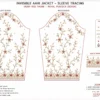 2 in 1 Invisible Aari Jacket – Ruby Red Royal Peacock Organza Detachable Bridal Jacket sleeve tracing