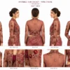 2 in 1 Wine Rose Invisible Aari Jacket Detachable Transparent Organza Aari Work Jacket 360 View