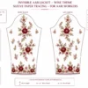 2 in 1 Wine Rose Invisible Aari Jacket Detachable Transparent Organza Aari Work Jacket Sleeve Paper Tracing