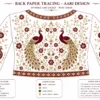 2 in 1 Invisible Aari Jacket with wine royal peacock embroidery on transparent organza detachable bridal blouse custom Aari work online back tracing