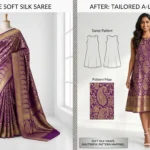 Custom Saree to A-Line Shift Dress Conversion