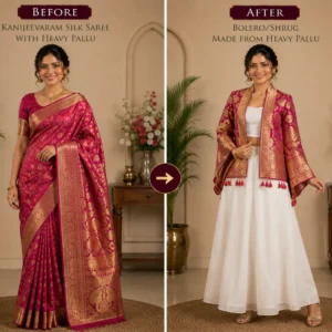 Custom Saree to Bolero/Shrug Conversion
