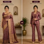 Custom Saree to Classic Pantsuit Conversion