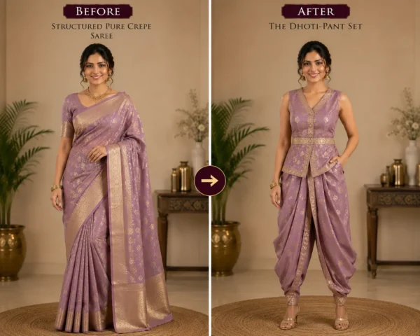 Custom Saree to Dhoti-Pant Set Conversion