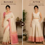Custom Saree to Divided Skirt (Culottes) Conversion