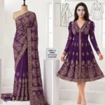 Custom Saree to Fit-and-Flare Skater Dress | Premium V-Neck Ruched Indo-Western Tailoring