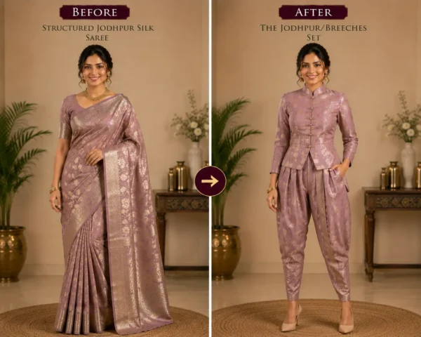 Custom Saree to Jodhpur/Breeches Set Conversion