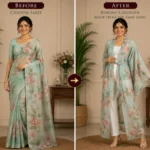 Custom Saree to Kimono Cardigan Conversion