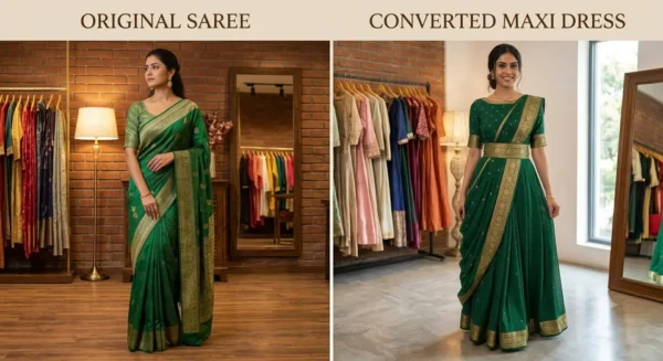 Saree to Dress Fashion Ideas: How to Creatively Upcycle Traditional Silk & Georgette