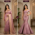 Custom Saree to Mermaid/Trumpet Gown Conversion