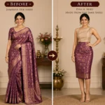 Custom Saree to Pencil Skirt Conversion