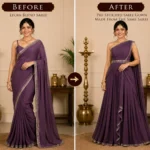 Custom Saree to Pre-Stitched Saree Gown Conversion