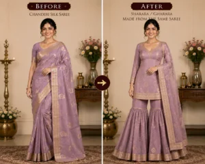 Custom Saree to Sharara/Gharara Dress Conversion