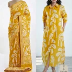 Custom Saree to Shirt Dress Conversion