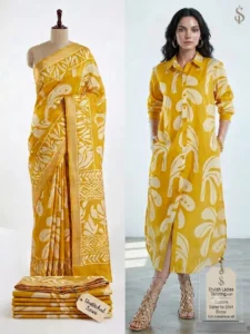 Custom Saree to Shirt Dress Conversion