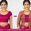 2 in 1 Invisible Aari Jacket with Royal Peacock Maggam Work embroidery on transparent organza detachable bridal blouse jacket