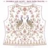 2 in 1 Invisible Aari Jacket with Royal Peacock Maggam Work embroidery on transparent organza detachable bridal blouse jacket back paper tracing