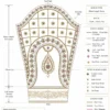 Aari Blouse sleeve paper tracing design with paisley and kundan embroidery guide