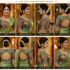 360 Degree View of Emerald Green Bridal Aari Blouse with Royal Paisley Maggam Work for South Indian Wedding