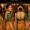Emerald green Bridal Aari Blouse 360 degree front back and sleeve design