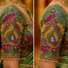 Luxury Bridal Aari Blouse Sleeve Design with Paisley Motif, Zardosi, Sequins and Premium Stone Embroidery