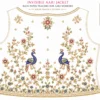Back paper tracing design for Ivory Peacock Royal Invisible Aari Jacket embroidery pattern