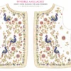 Front paper tracing design for Ivory Peacock Royal Invisible Aari Jacket Aari workers