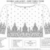 Back view of Ivory Temple Heritage Invisible Aari Jacket featuring temple border and floral embroidery
