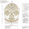 Olive gold Aari Blouse sleeve paper tracing design for floral Kundan and Maggam embroidery