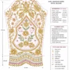 Aari blouse sleeve paper tracing design with floral motifs pearl border and Maggam work pattern