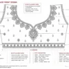Royal Maroon Temple Peacock Bridal Aari Work Blouse front view with premium Maggam embroidery and bridal silk craftsmanship paper tracing