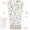 Close-up of Royal Ruby Velvet Bridal Blouse sleeve showcasing intricate floral vine Aari embroidery, zari work, beadwork and pearl hanging border paper tracing
